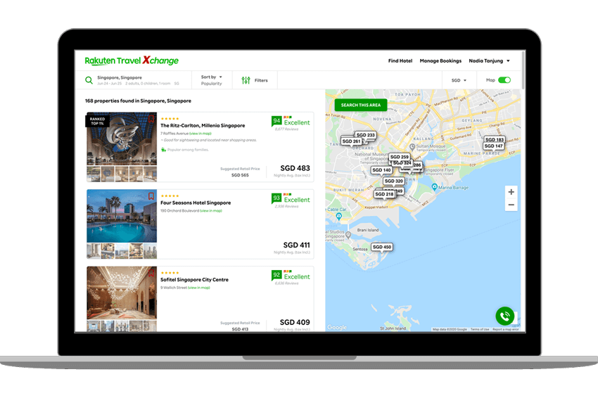 Interactive map and important content